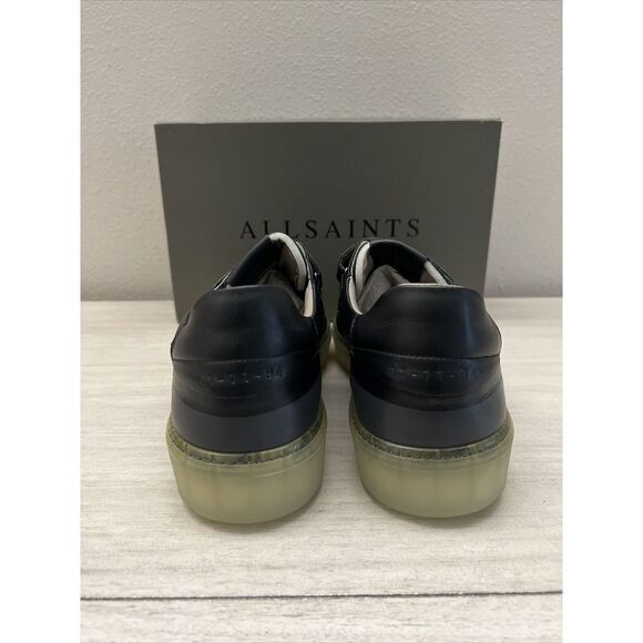 All Saints Men's Sz 12 US/45 EU Jonah Strap Black Leather Shoes - Picture 7 of 9